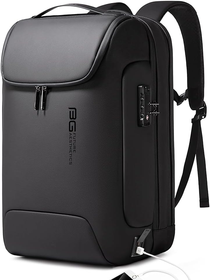 BANGE Men's Anti-Theft Backpack,Waterproof Fashion Travel Backpacks,High Tech Backpack with USB3.0 Charging Port,Business Laptop Backpack Fits 17.3 Inch Notebook… - Image 1